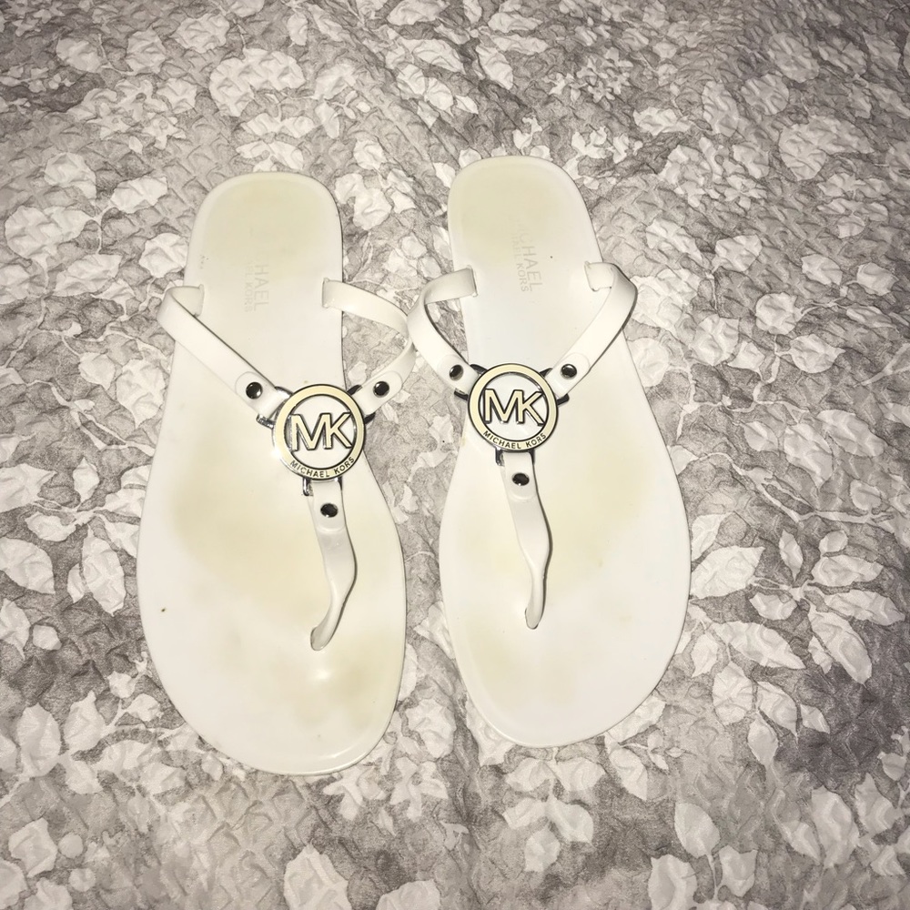 White Mk sandals